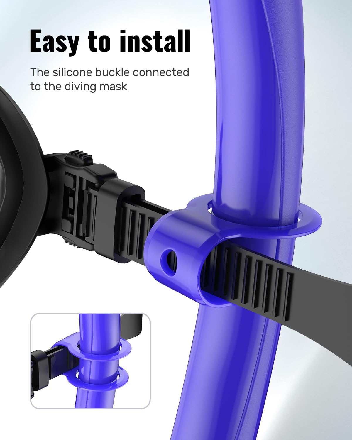 W WSTOO Adults Diving Snorkel Breathing Tube Silicone Flexible Foldable Snorkel Anti-Drop for Freediving Swim Training,Diving and Scuba Diving,Easy to Carry for Travel