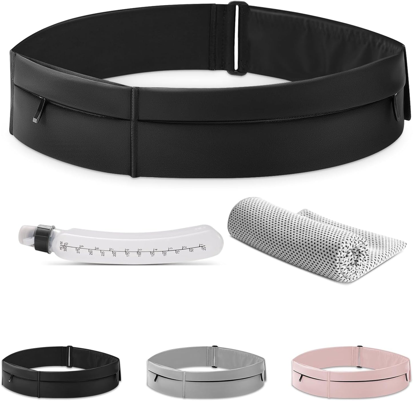 Ultimate Running Belt for Women and Men, Water Proof Running Belts Fanny Pack with Water Bottle, Slim Running Bag Belts with Phone Holder Bottle Holder Adjustable Fit for Runner (Medium)