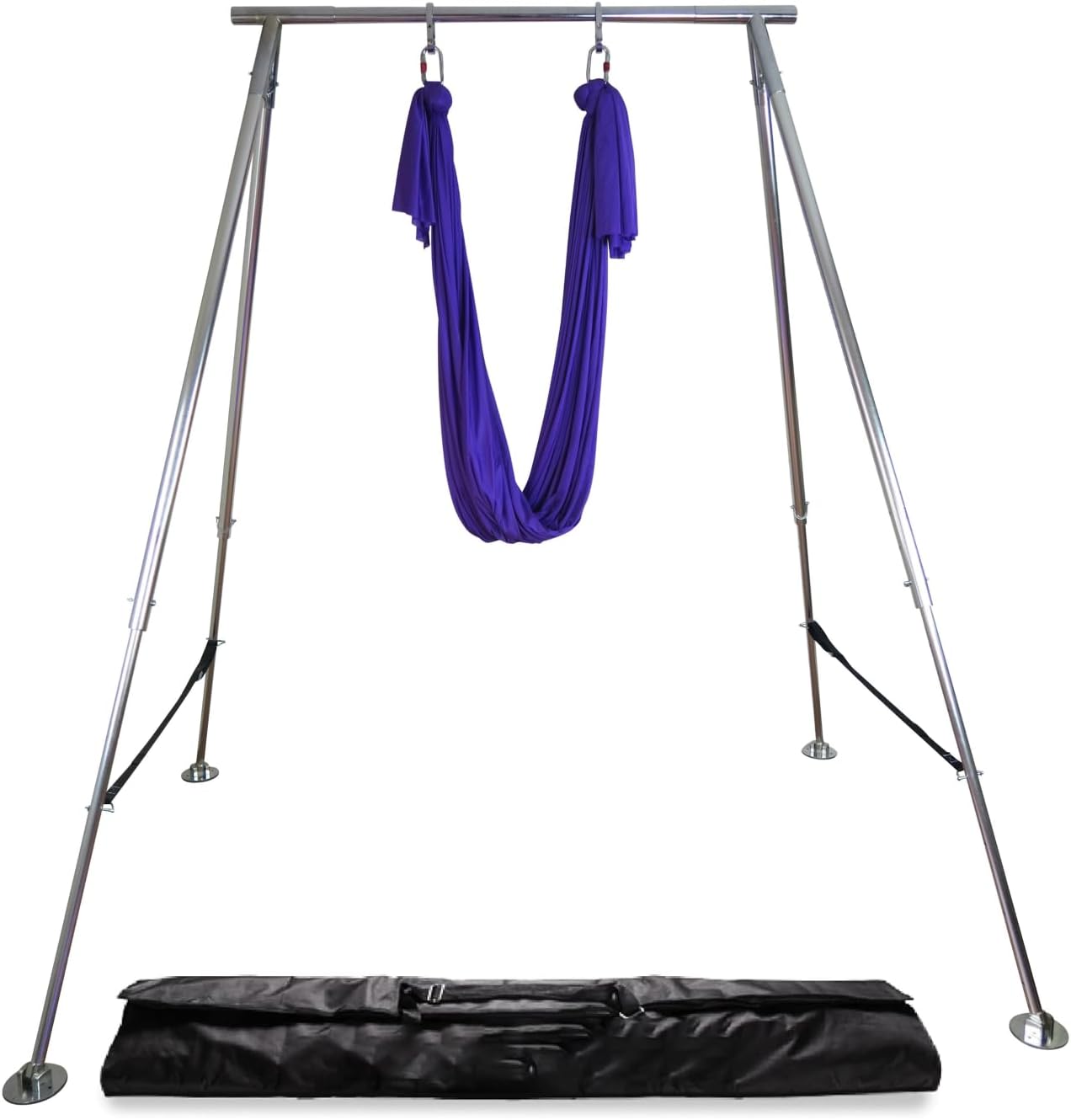 Uplift Active Adjustable Yoga Aerial Rig - Only Premium Home Yoga Stand with Adjustable Height | Portable Stainless Steel Rig | Aerial Fitness, Use with Hoops/Lyra, Silks & Hammock