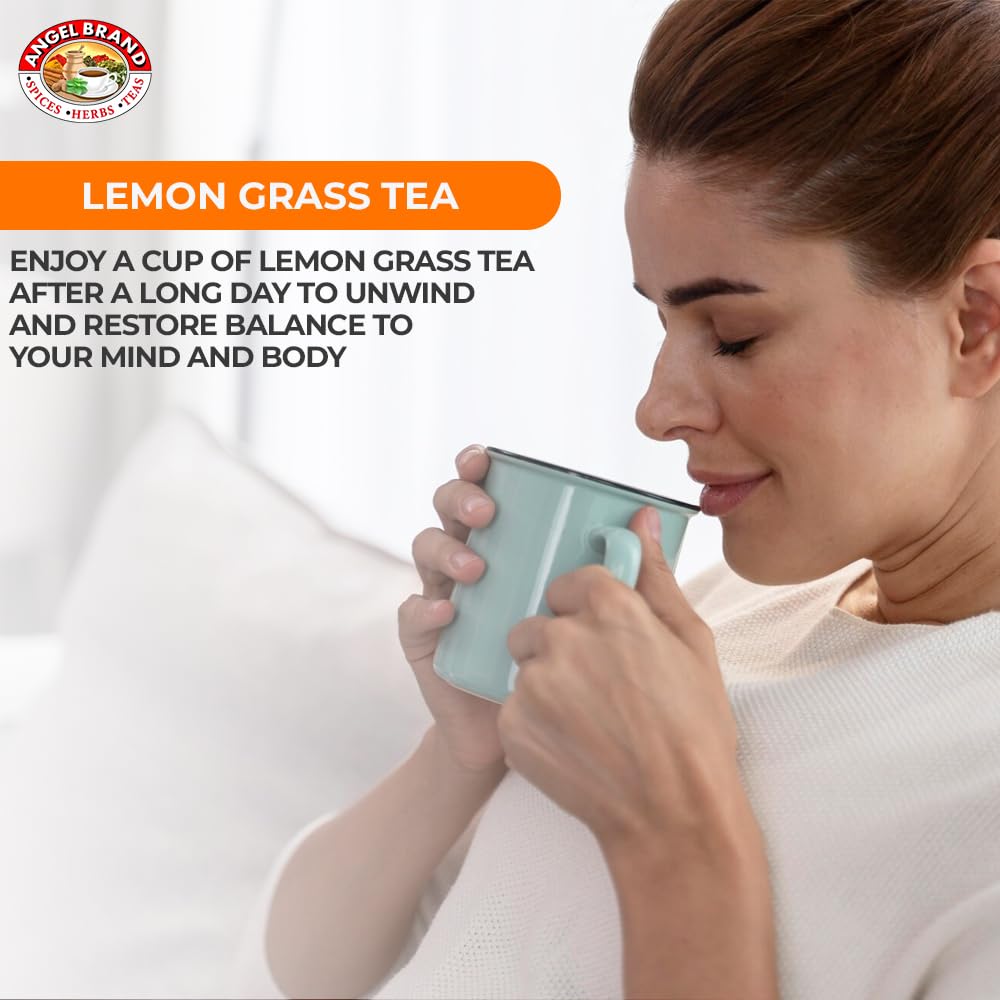Angel Brand Lemongrass Tea Bags, 20 Bags – Lemon Grass Tea with Ginger, Rose Hips, & Cloves - lemongrass tea bags Famous in Jamaican culture with Balanced Flavor, Rich Nutrients & Health Benefits