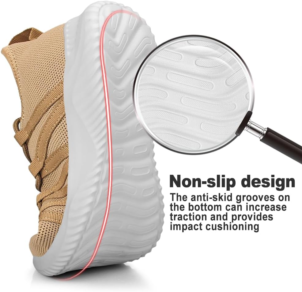 Feethit Mens Slip On Running Shoes Breathable Lightweight Comfortable Fashion Non Slip Sneakers for Men