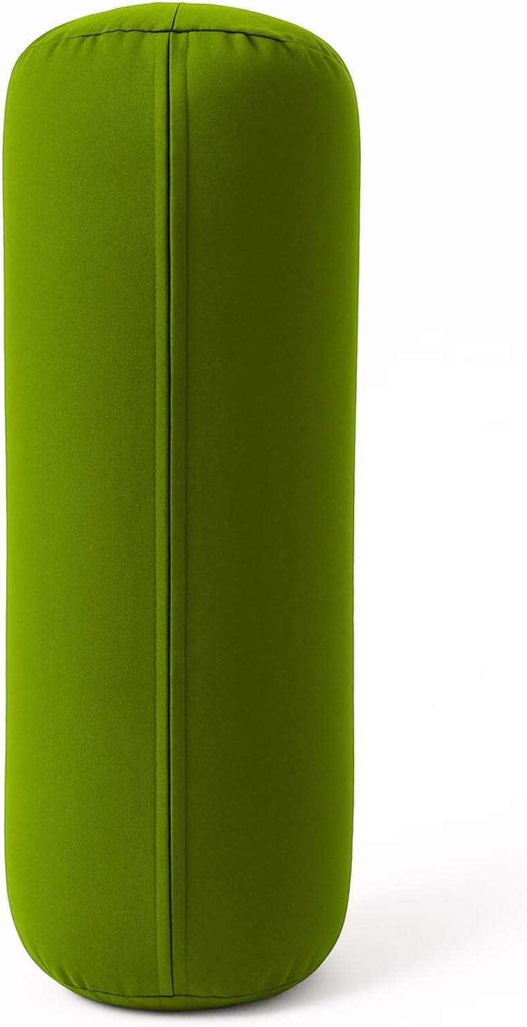 Yogikuti Iyengar Yoga Bolster for Restorative Yoga and Meditation – Lightweight Cotton Support Pillow with Handle for Easy Carry, Versatile for Pose Modification, Balance, Back Relief, and Relaxation