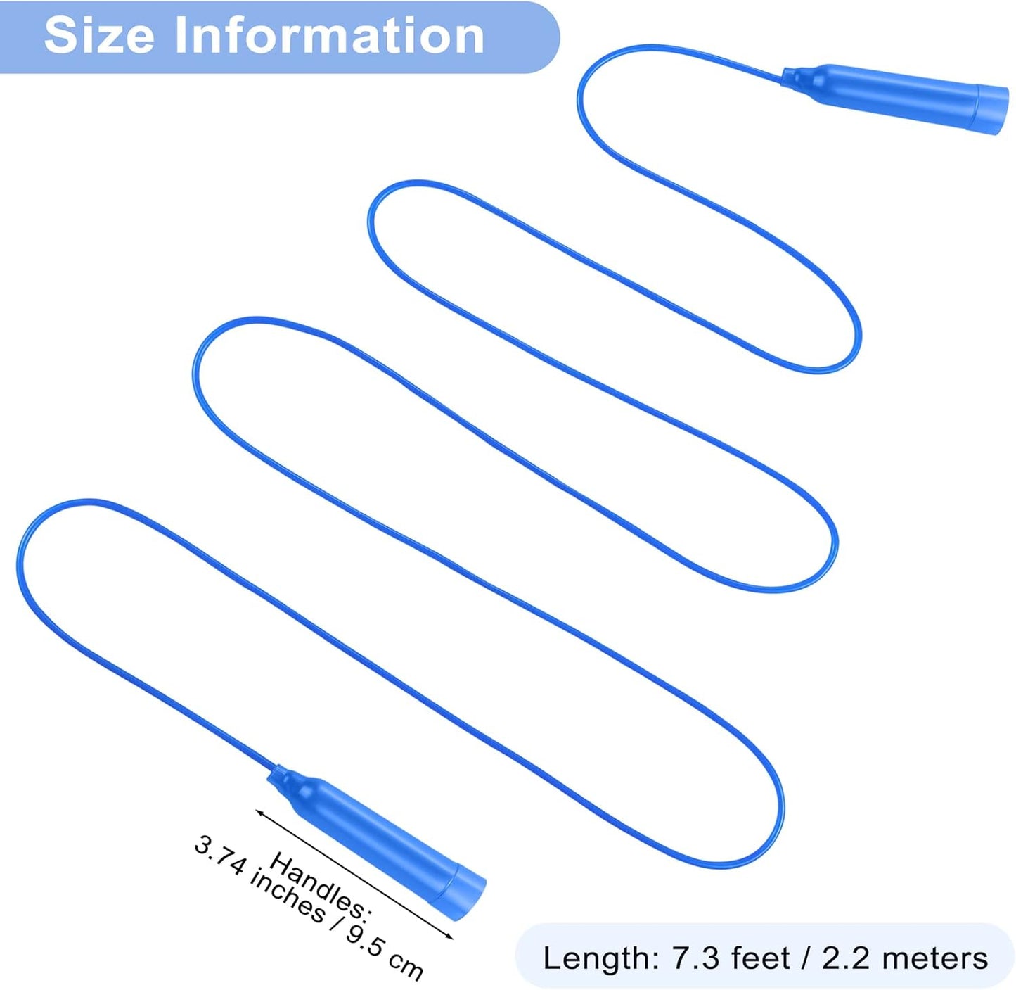 Elcoho 48 Packs Kids Jump Rope Set 7.3 Feet Adjustable Skipping Rope Colorful Kids Outdoor Jump Ropes for Kids Party Favors Outdoor Activity Birthday Reward Gift
