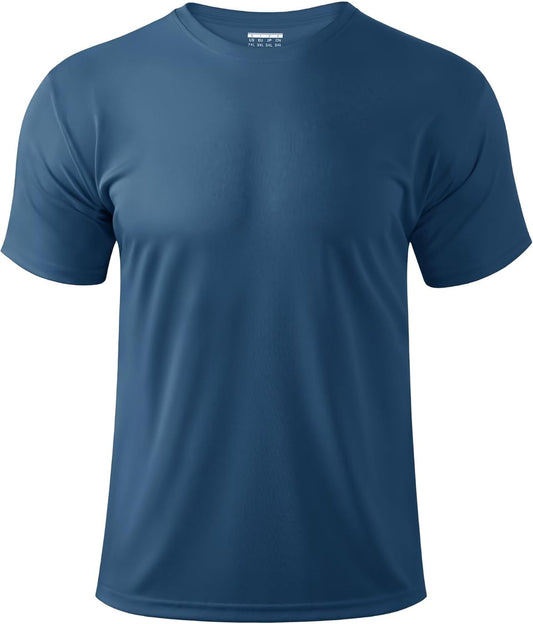 Boladeci Men's Swim Shirt Short Sleeve UPF 50+ Sun Protection SPF UV Moisture Wicking Lightweight Quick Dry Rash Guard