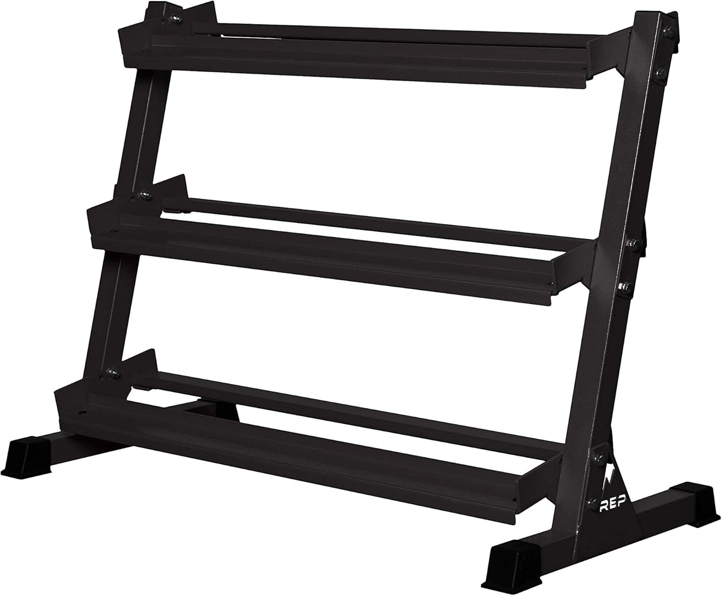 REP Fitness Urethane Coated Round Dumbbells, 5 to 100 lbs, Singles or Pairs, With or Without Rack, Steel Core, Rubber Encased, Chrome Handles, Professional Weights for Home Gym Strength Training