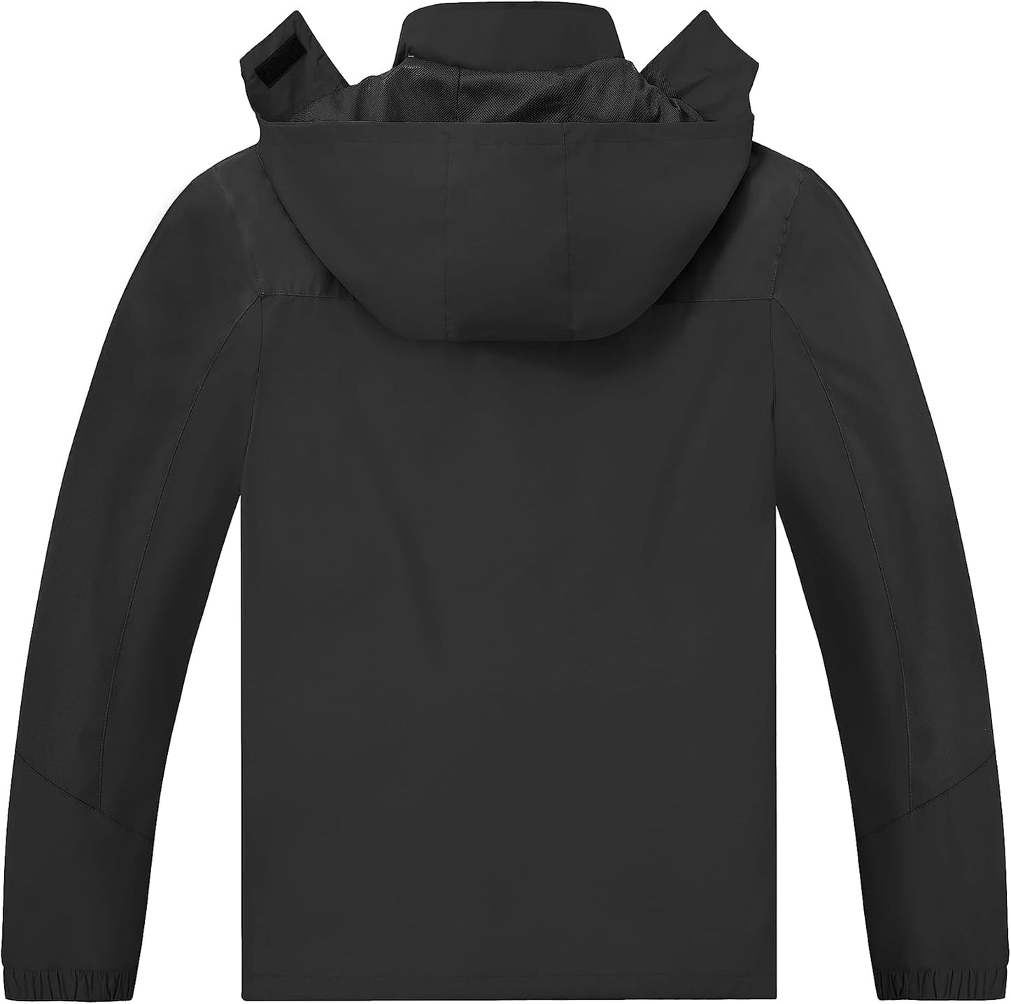 TEZO Mens Rain Jacket Waterproof with Hooded Hiking Coat Lightweight Windbreaker