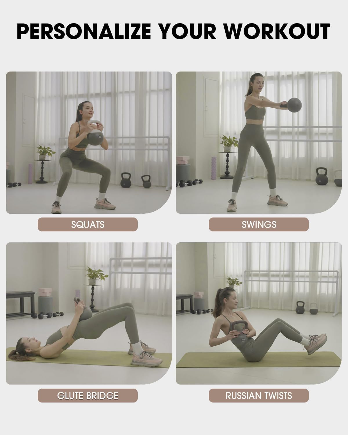 PAETA Soft Kettlebell for Home Fitness – Anti-Slip Grip & Wide Handle Design,Soft Kettlebell set, Gentle Floor-Friendly Impact – 10lbs, 15lbs, 20lbs, for Home Functional Training