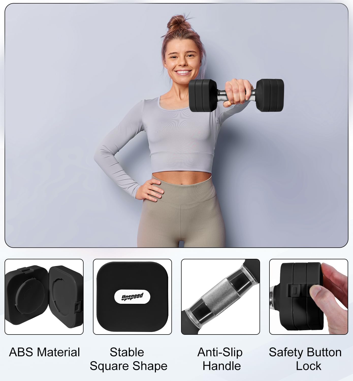 15LB 20LB 50LB Adjustable Dumbbell Set Free Weights Dumbbells Set for Women Men Hand Weights Sets Adjust Dumbbell Weight Sets for Home Gym Exercise Workout Strength Training Equipments