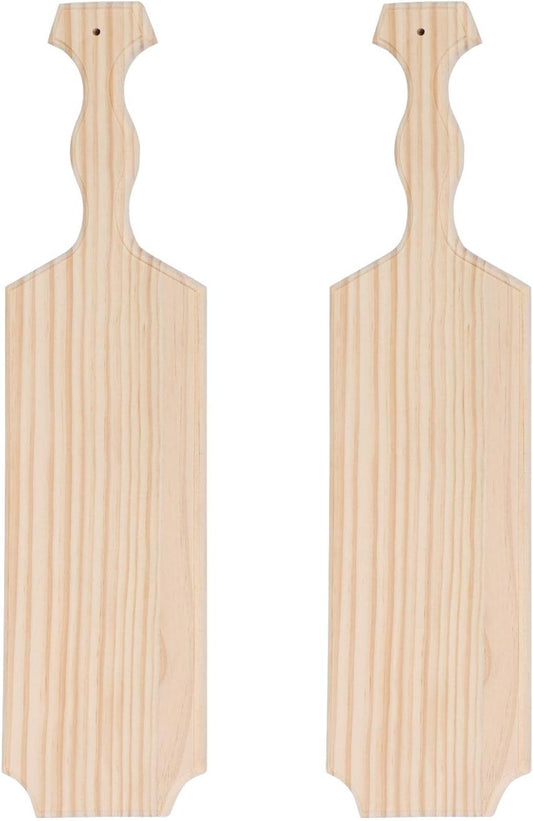 BATTIFE 18Inch Sorority and Fraternity Paddles 2Pack, Unfinished Pine Wood Paddle for Greek, Frat Solid Wooden Paddle
