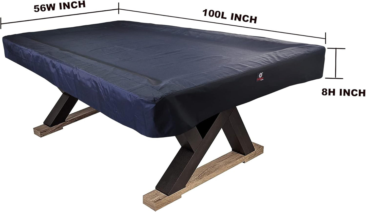 7/8/9FT Heavy Duty 600D Polyester Canvas Billiard Pool Table Cover(7 Colors Available) (Black, 7-Foot)