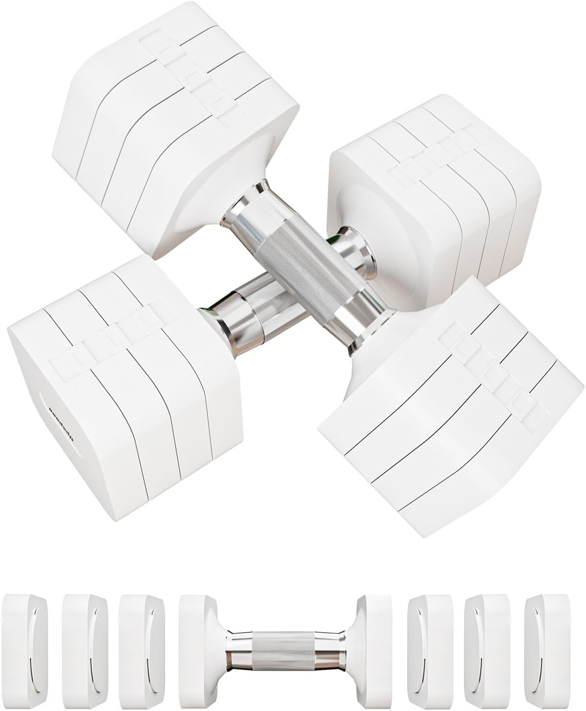 15LB 20LB 40LB 50LB Adjustable Dumbbell Set Free Weights Dumbbells Set for Women Men Hand Weights Sets Adjust Dumbbell Weight Sets for Home Gym Exercise Workout Strength Training Equipments