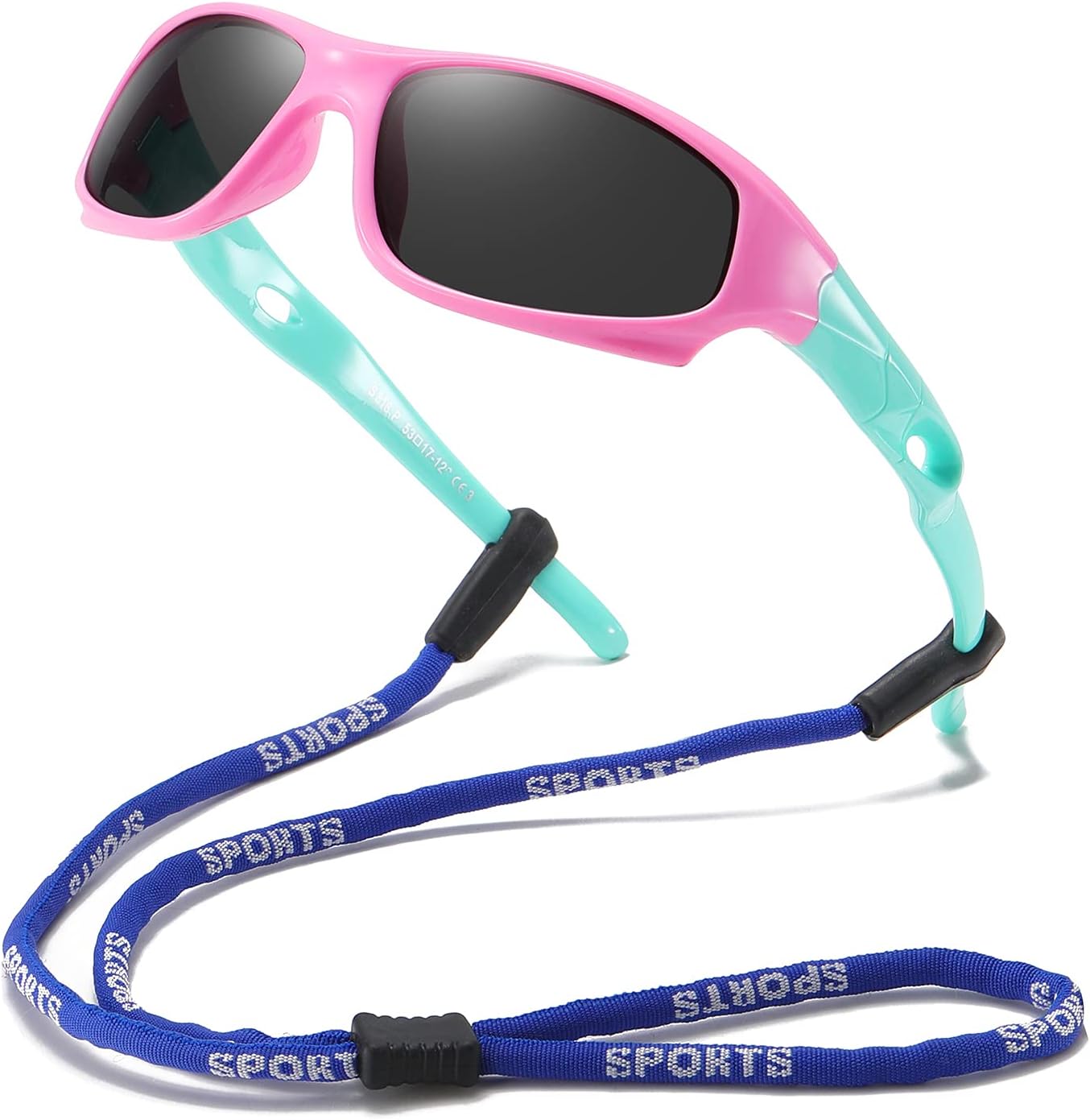 DYLB 3 Pack Flexible Kids Polarized Sunglasses For Boys Girls With Strap, Sport Sunglasses for Children Age 3-10.