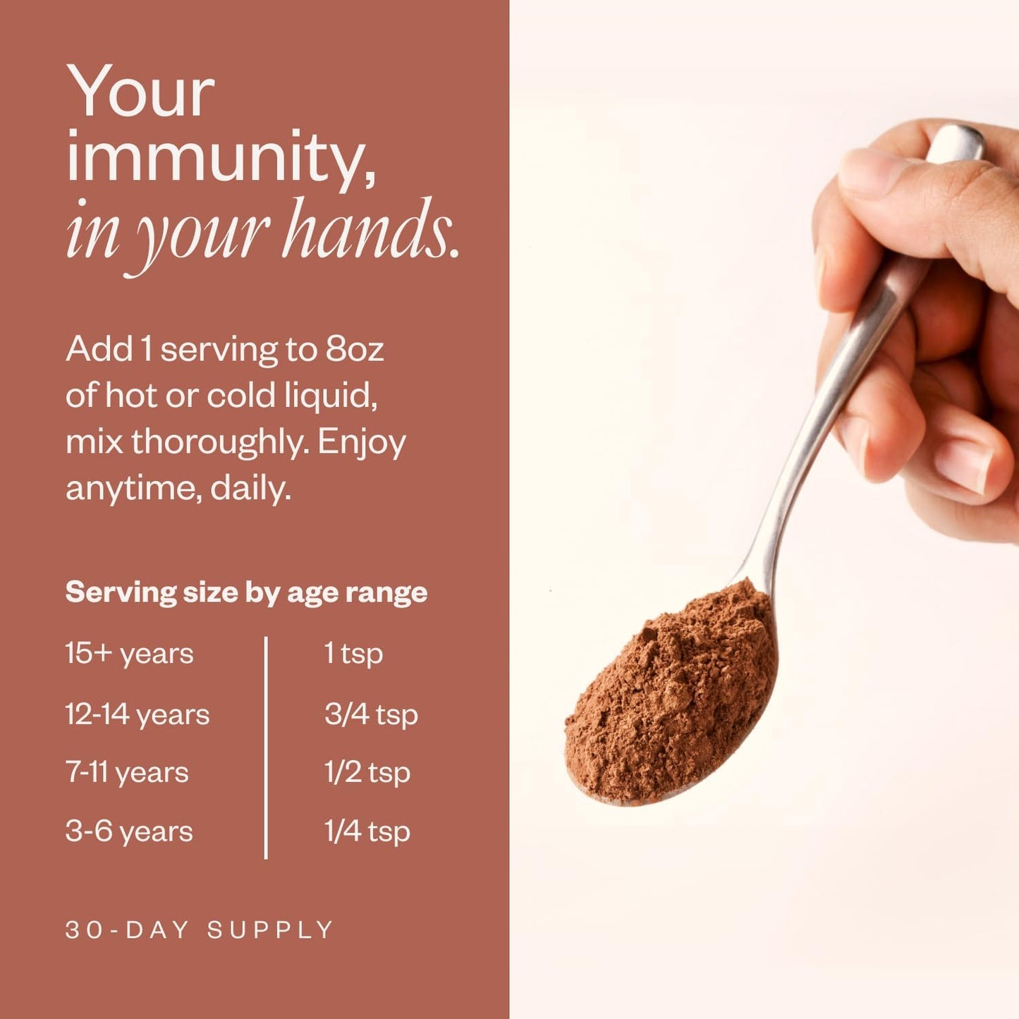 SHII AHCC Daily Immunity Powder, 2.1 Oz - Vegan, Gluten-Free Immune Support Supplement with AHCC, Easy-to-Mix Shiitake Mushroom Powder for Quick Absorption, Promotes Immune Response & Cellular Health