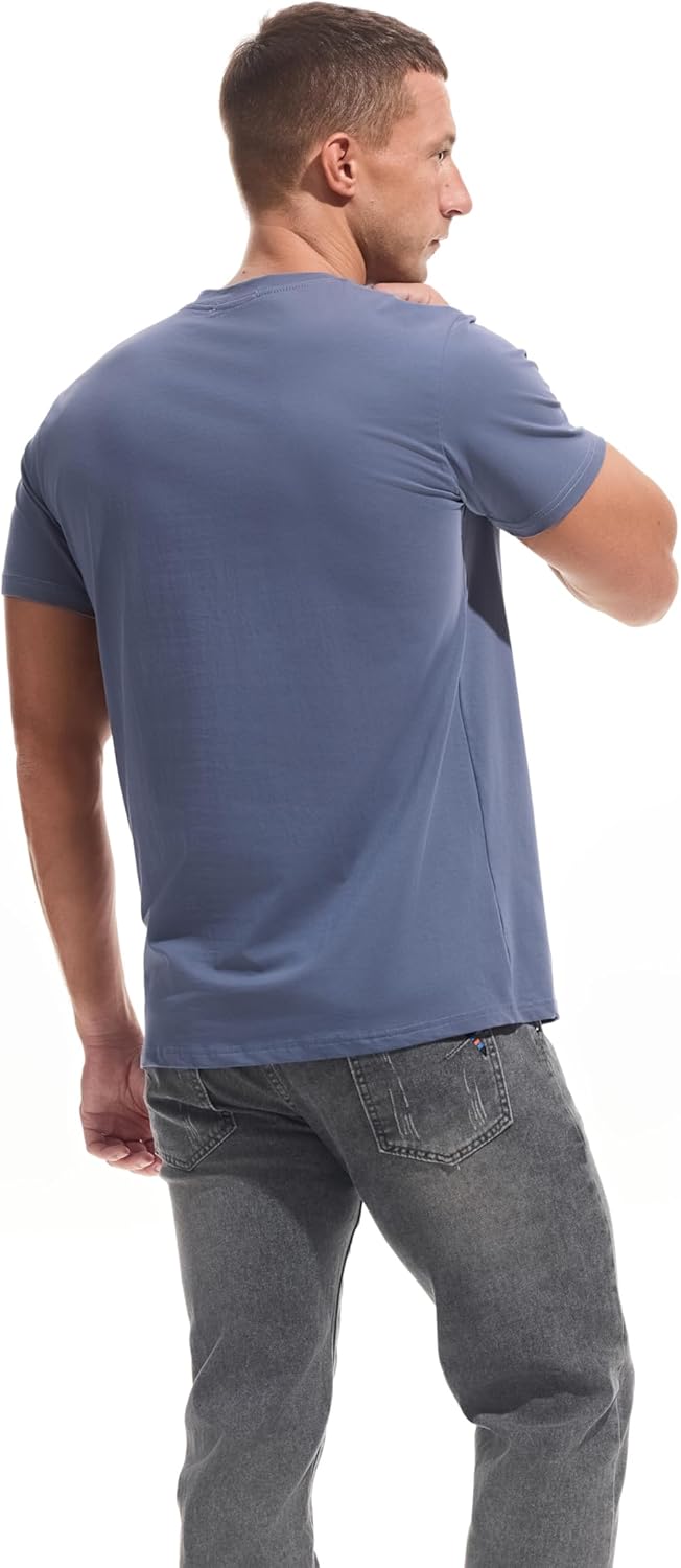 VEIISAR Premium V Neck T Shirts for Men - Modern Fitted Tees Vneck Undershirts