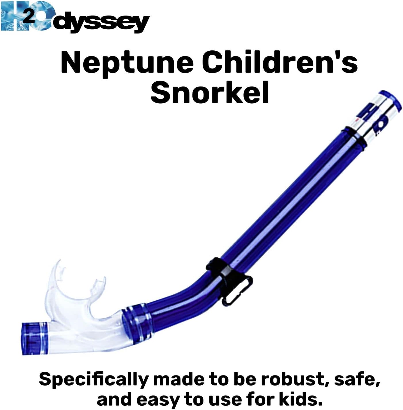 H2Odyssey SP-3 Neptune Childrens Snorkel - Kids Dry Snorkel with Silicone Mouthpiece
