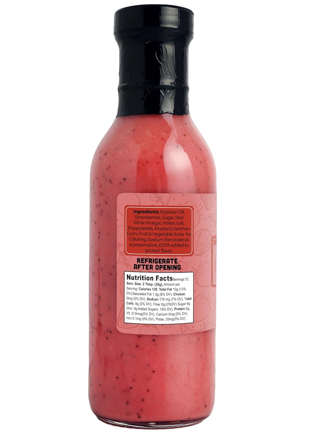 Green Jay Gourmet Strawberry Poppyseed Salad Dressing – Sweet & Fruity with a Hint of Tang – Handcrafted in USA – Great for Salads, Glazes & Marinades – 2 x 12 Ounces