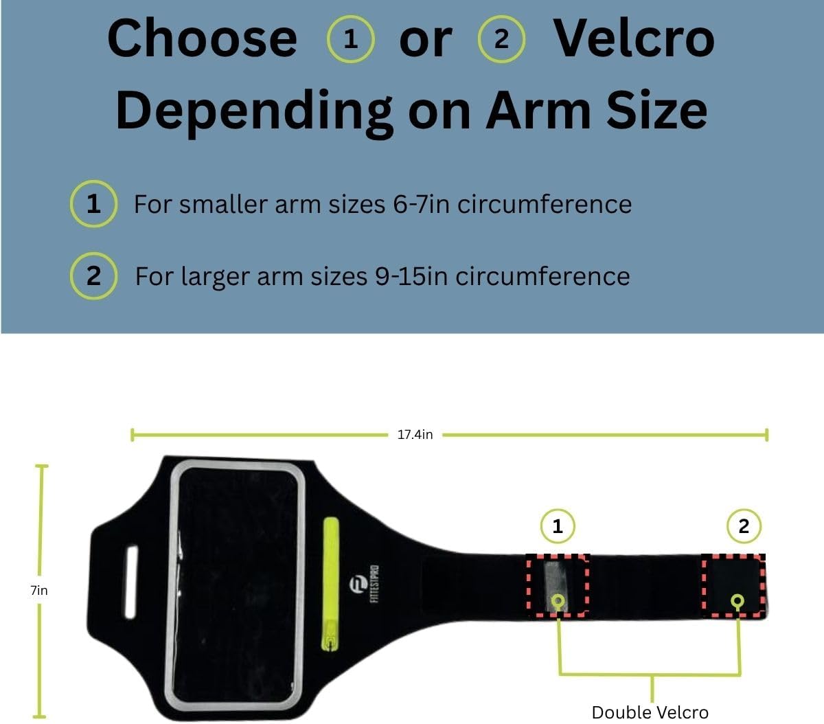 Fittest Pro Running Armband with AirPods Pocket – Water Resistant Phone Holder for iPhone 16 15 14 13 Pro Max, Galaxy S25 S24 S23, Fits Phones Up to 6.9", with Zipper Key/Card Slot