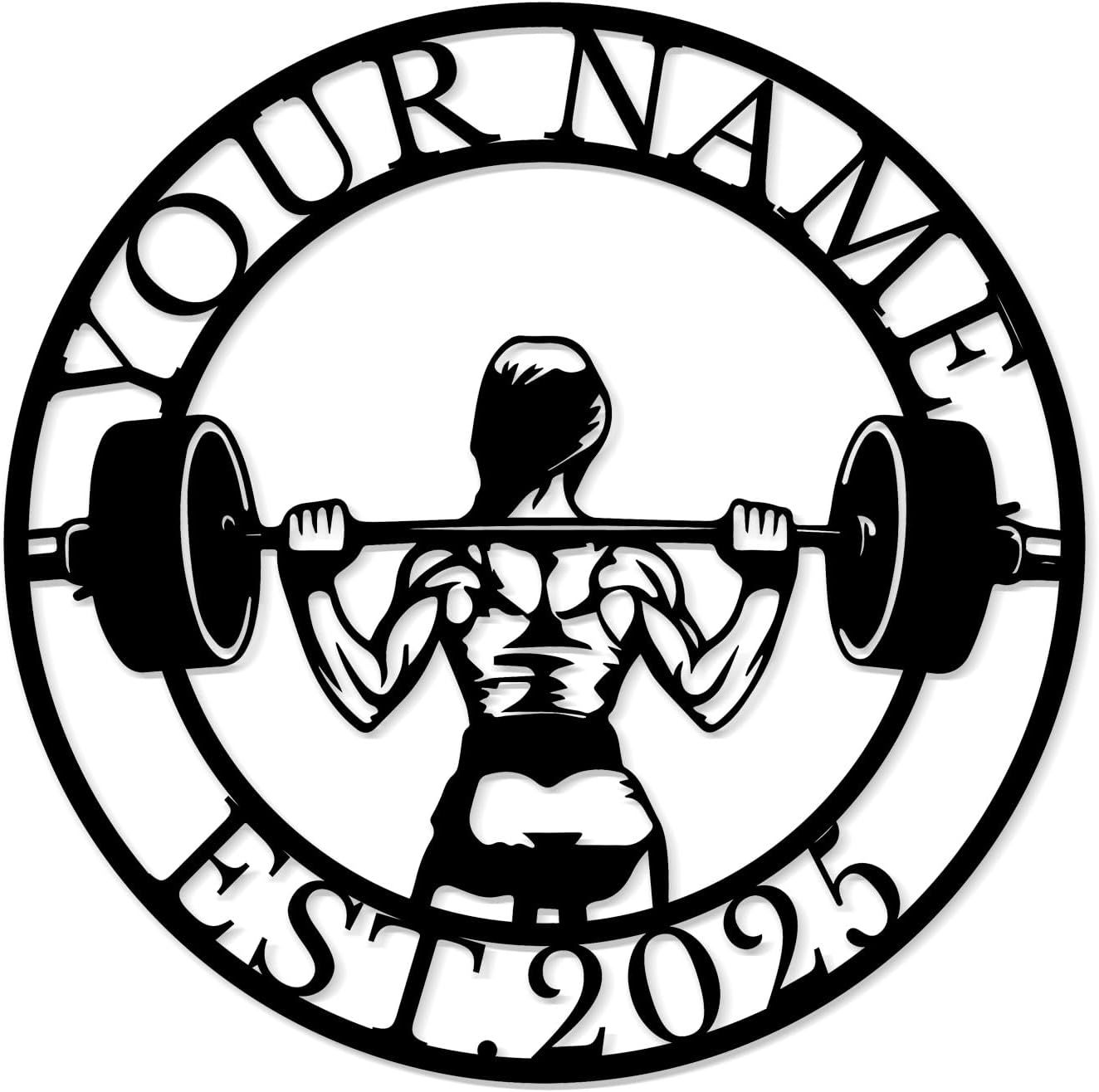 Personalized Metal Gym Sign, Custom Fitness Metal Wall Decor, Body Builder Lovers Gift, Gym Custom Unique Metal Wall Art, fitness room decor, home gym decor, gym wall art (Style-4)