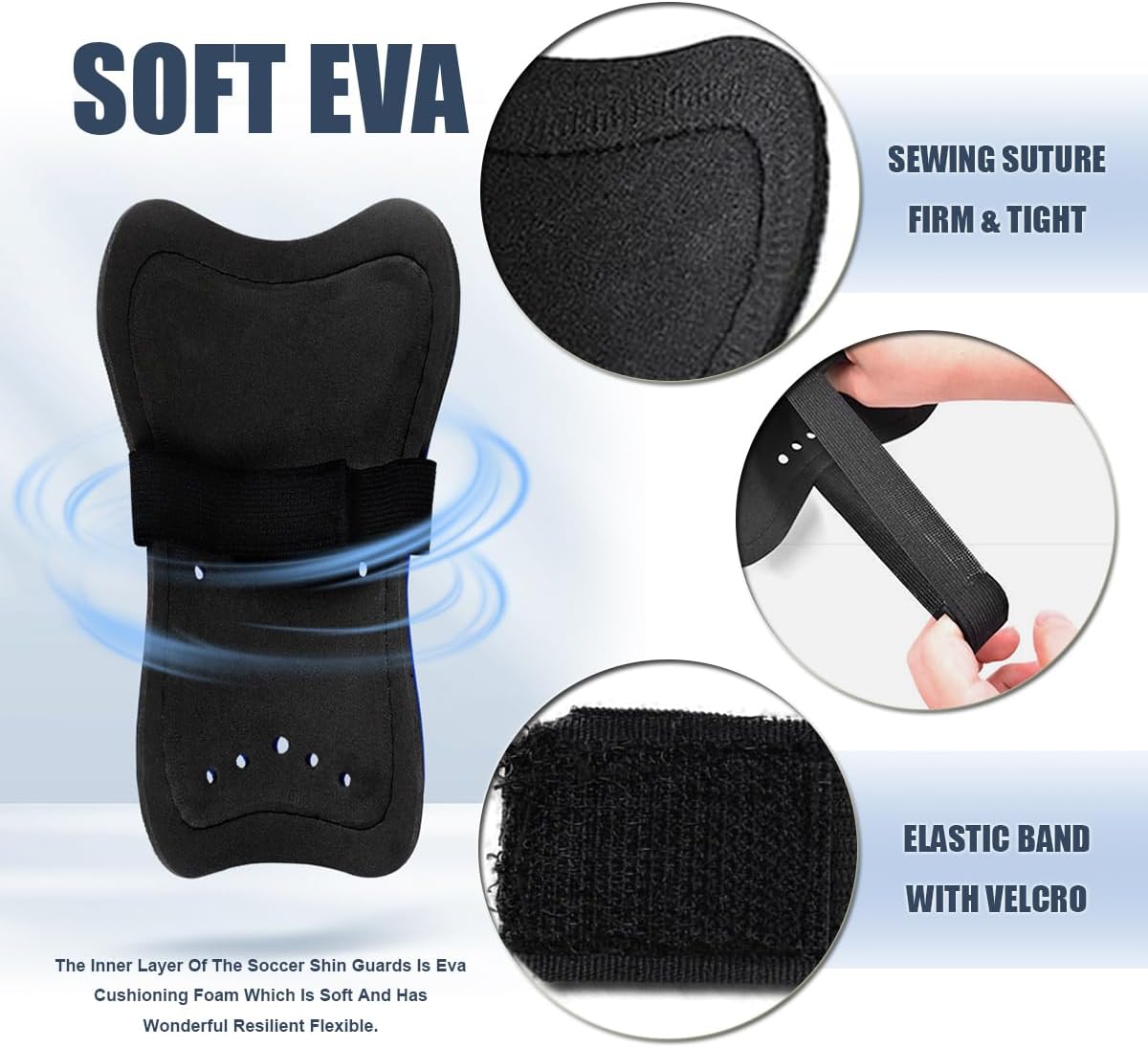 Youth Soccer Shin Guards for Kids Shin Pads Child Calf Protective Gear Protective Soccer Equipment for Boys Girls Children 3-15 Years Old