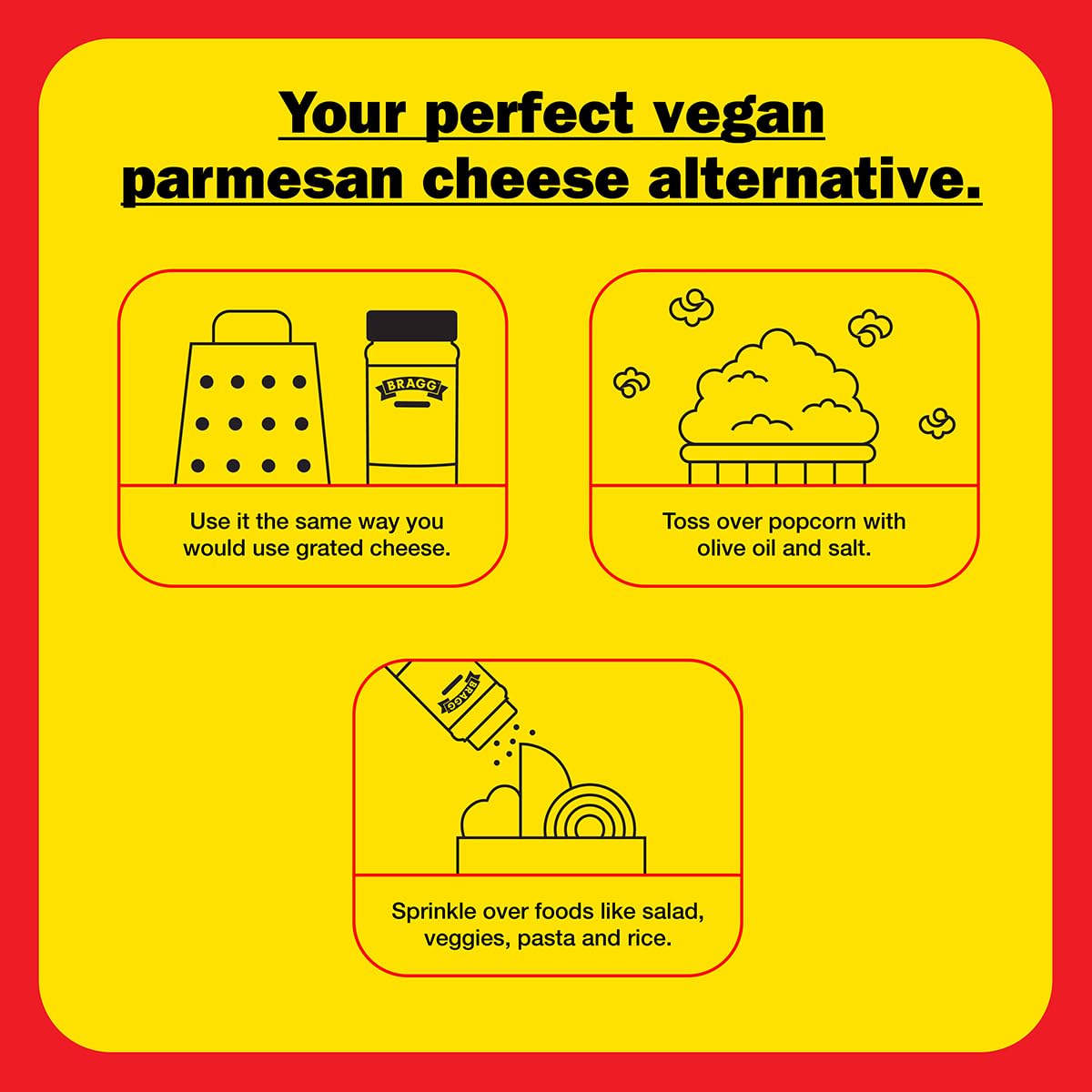Bragg Nutritional Yeast Roasted Garlic Seasoning - 3 oz - Dairy-Free Parmesan Cheese Substitute - Perfect for Salads, Pastas, Popcorn, and More