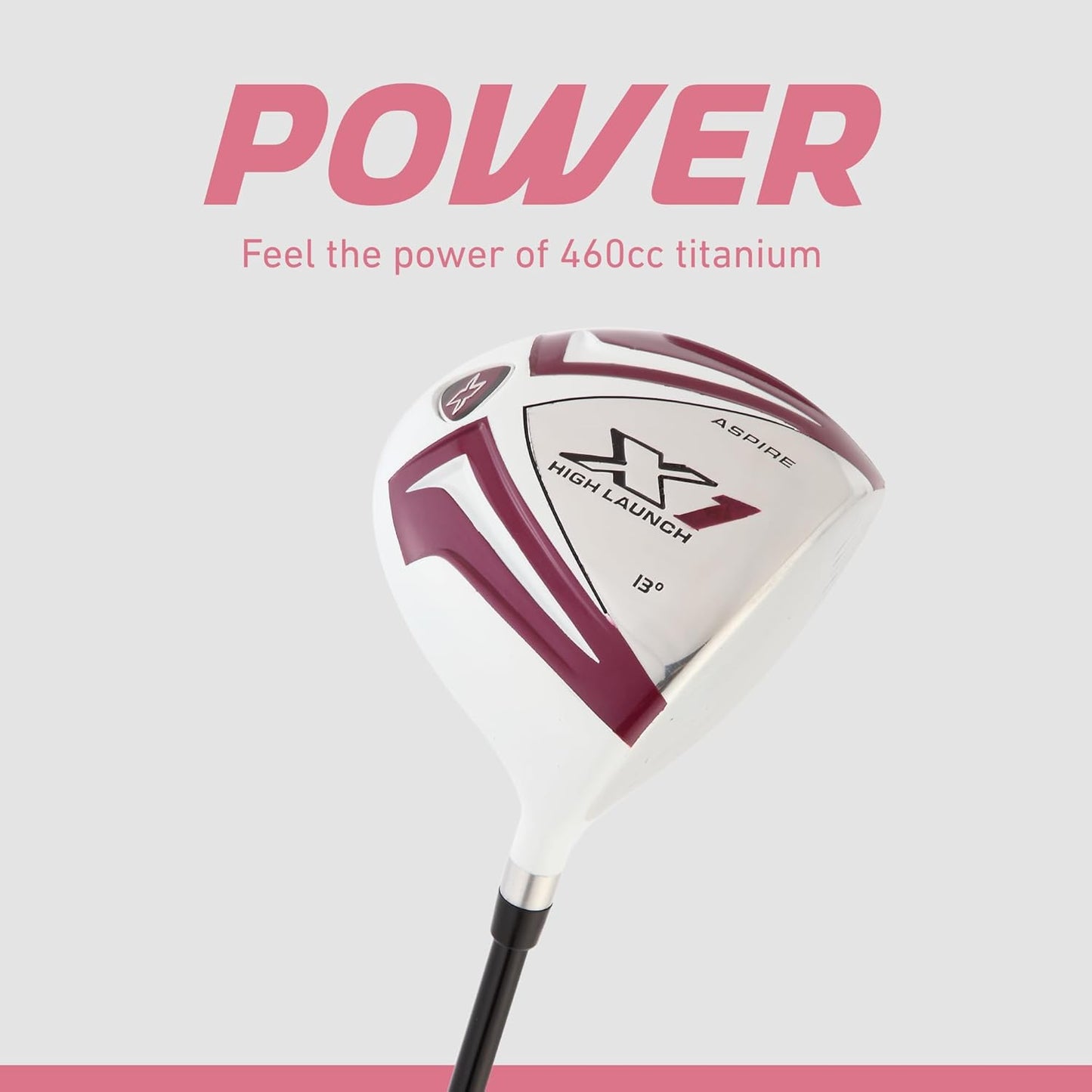 Aspire X1 Womens Golf Clubs Full Set, Includes Driver, Fairway, Hybrid, 6-PW Irons, Putter, Stand Bag, 3 H/C's, Light Graphite Shafts, Golf Clubs Women Right Handed, Purple, Regular or Petite Size