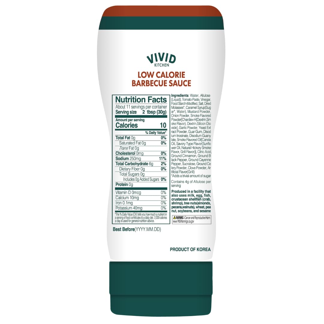 VIVID KITCHEN Korean Barbecue Sauce – 2-Pack (11.33 oz Each) – Low-Calorie, No Preservatives – Sweet & Smoky Flavor – Ideal for Grilling, Marinating, Stir-Fry, and Dipping – Easy Squeeze Bottles