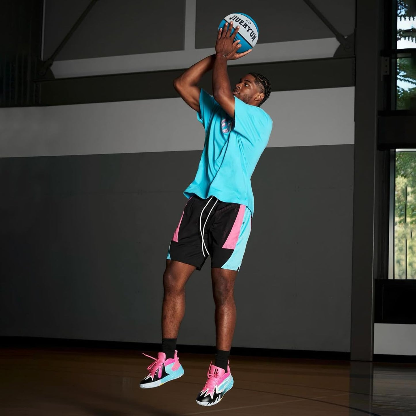 Wave Basketball, Blue and Yellow, Indoor/Outdoor Sports Basketball, Communion Gifts for Boys, Dedicated to 3v3 Matches, Size 7(29.5'')