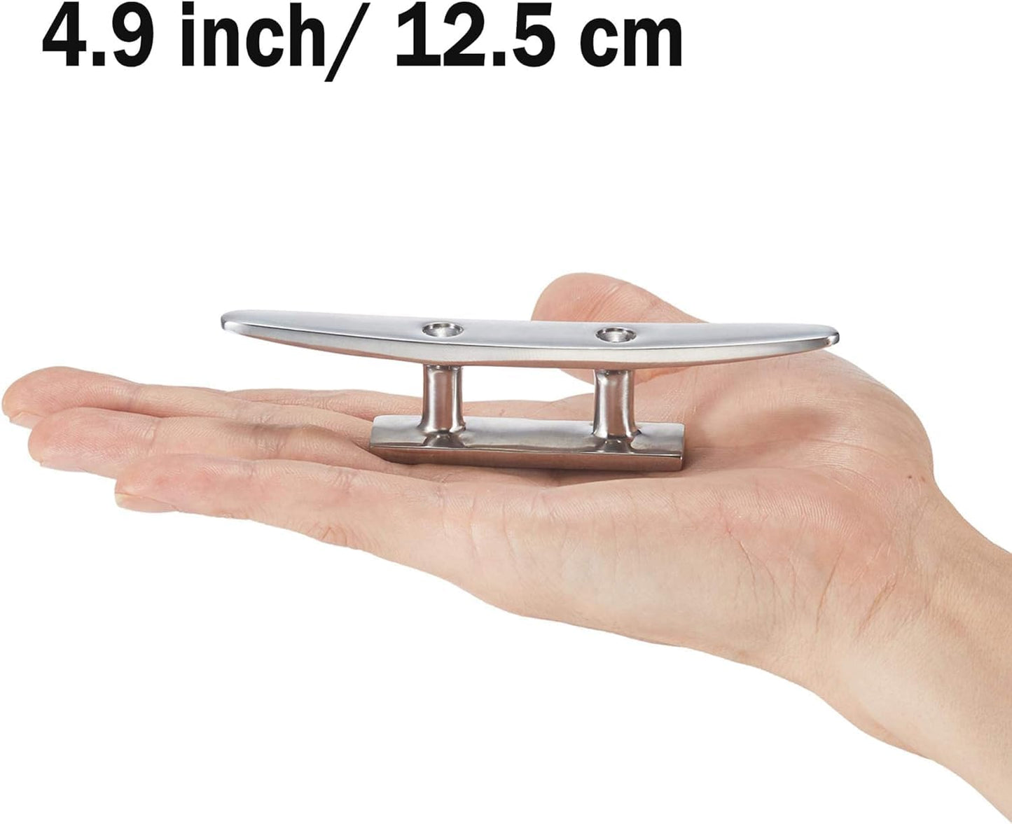 Boat Cleat Open Base Boat Cleat 4/5/6/8 inch, Dock Cleat All 316 Stainless Steel Boat Mooring Accessories, Include Installation Accessories Screws