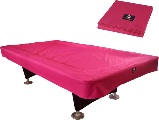 7/8/9FT Heavy Duty 600D Polyester Canvas Billiard Pool Table Cover(7 Colors Available) (Wine Red, 9-Foot)