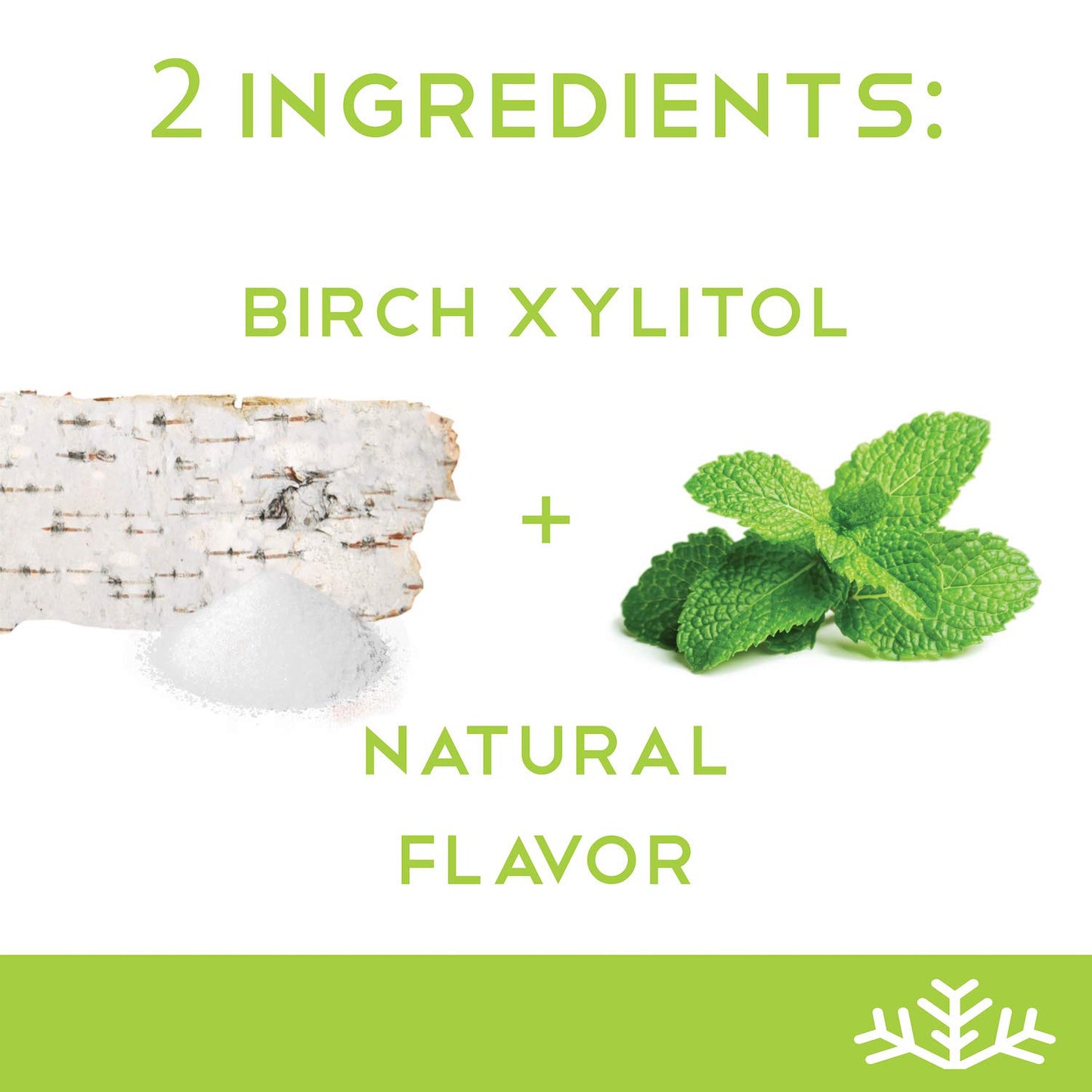 Spearmint KETO Xylitol Candy Chips - SNØ 1LB Bag - Sugar-Free Candy With Only 2 Ingredients | Low Carbs, Diabetic-Friendly, Non-GMO, Vegan, GF & Kosher | Purest candy in the world!