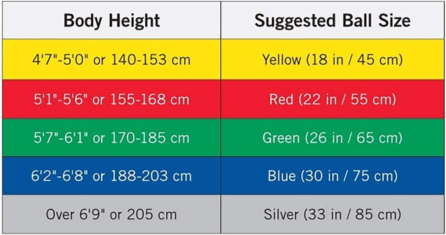 THERABAND Exercise Ball, Stability Ball with Diameter for Athletes Standard Fitness for Posture, Balance