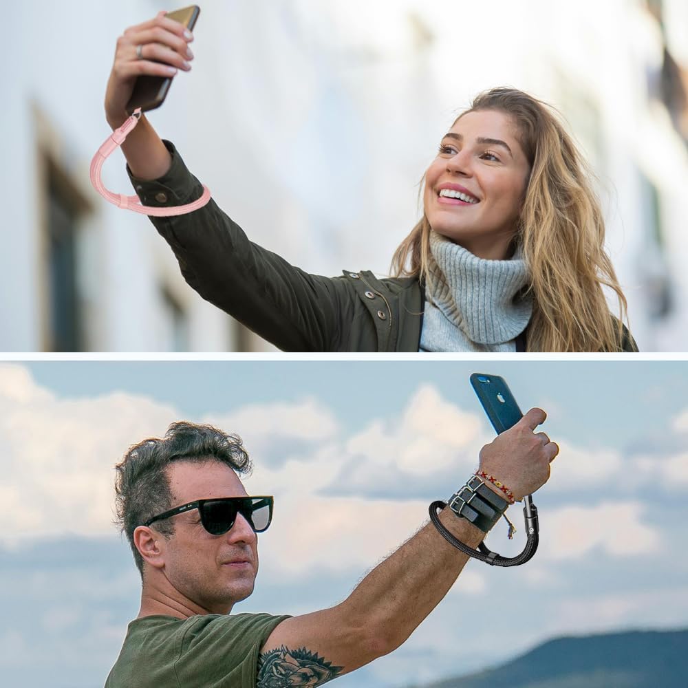Phone Wrist Strap Lanyard Strap Adjustable, Anti Theft Wrist Lanyard with Slim Tether Tab fit iPhone and Most Cell Phone – Black