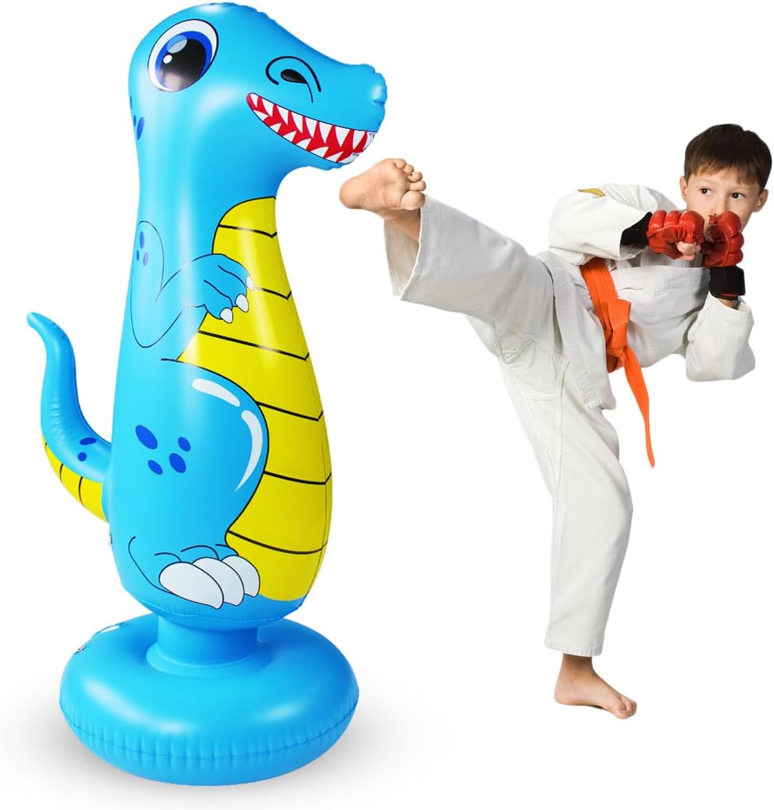 Punching Bag for Kids, Free Standing Boxing Bag for Bounce Back Focus Punching Bag for Practicing Karate, Taekwondo, De-Stress Boxing Bag for Kids.