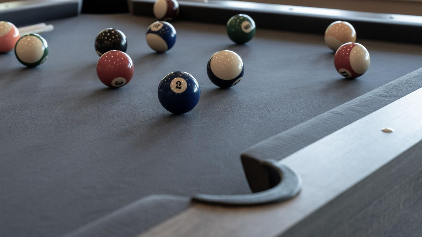 Rocky Mountain Nights 7ft Pool Table with Benches and Dining Top