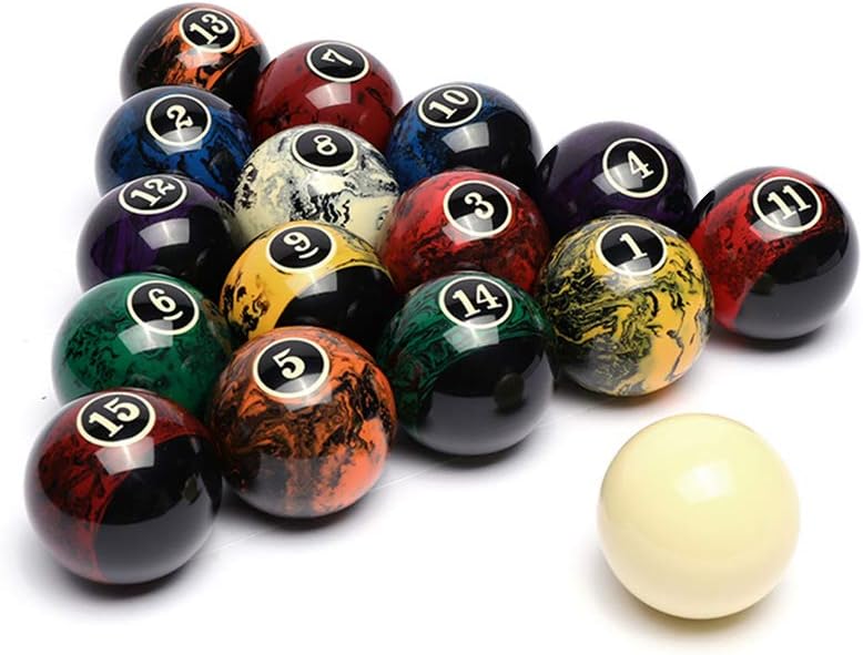 CUPPA Professional Pool Balls/Billiard Balls Set, Complete 16 Balls for Pool Tables
