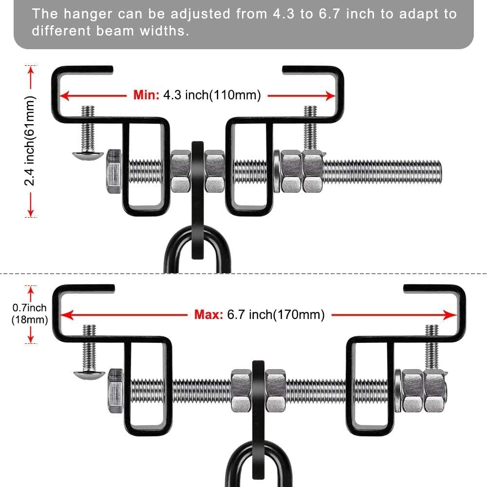BeneLabel Punching Bag Hanger, Heavy Bag Mount, Boxing Bag Kit, Holder, Wall Mount, Accessories for Beam, 400KG Capacity