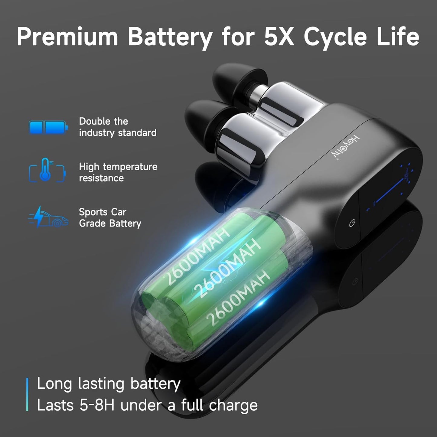 Mini Massage Gun with Double-Head, Deep Tissue Percussion Muscle Massage Gun for Relaxation, Portable Handheld Massager Gun for Athletes Relieving Pain, Soreness and Stiffness