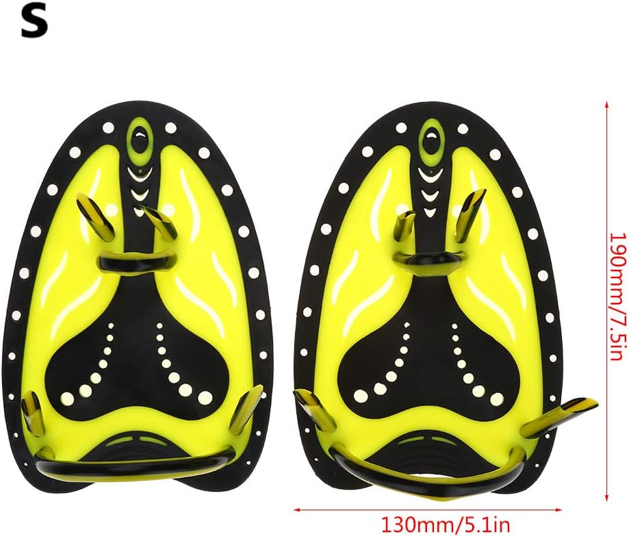 Swim Fins, Adjustable Kids Flippers for Swimming, Professional Swim Hand Paddles, Flat Paddles for Kids, Children, Men, Women