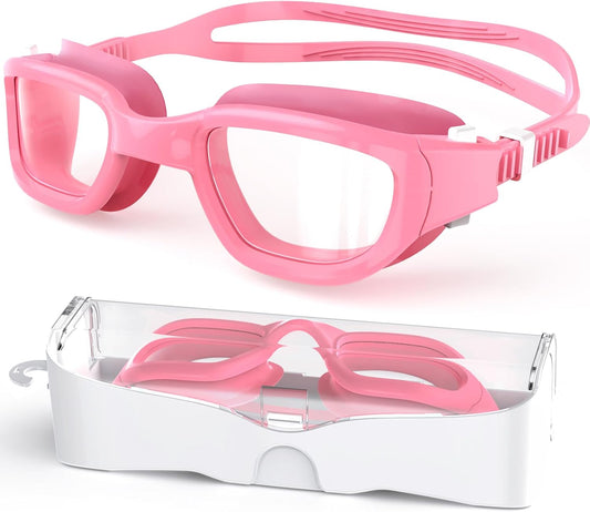 Kids Swim Goggles,Swimming Goggles for Kids 6-14, Anti-Fog UV Protection Pool Glasses for Boys Girls