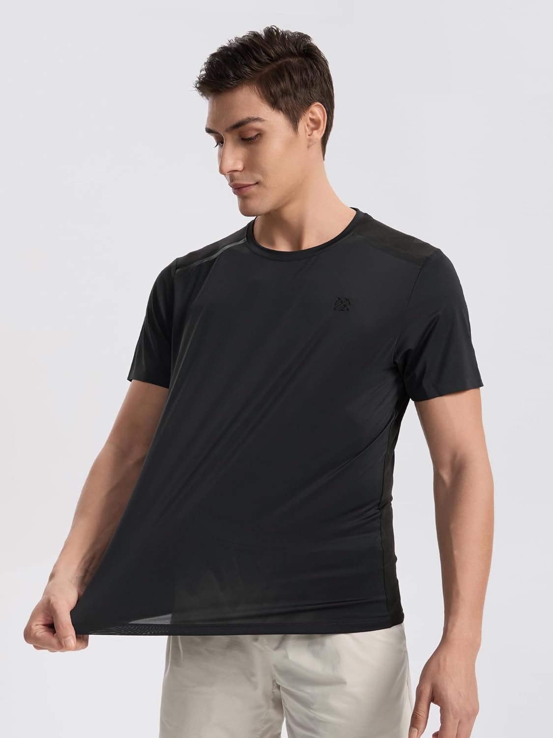 Mens Seamless Workout T-Shirts Lightweight Moisture Wicking Running Hiking Camping Tennis Pickleball Shirts for Men