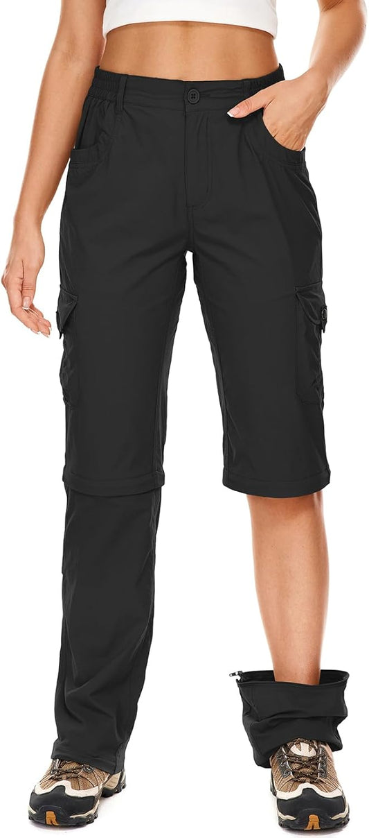 Women's Hiking Pants Convertible Quick Dry Lightweight Zip Off Fishing Travel Safari Pants