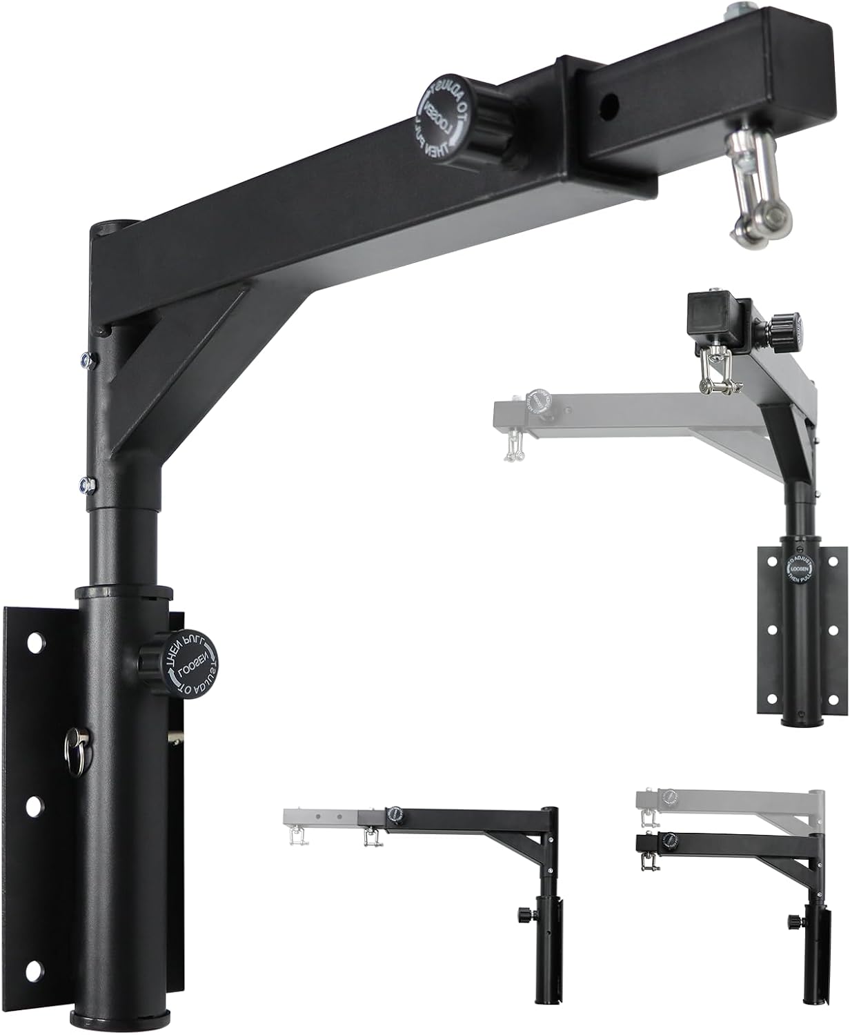 Heavy Bag Hanger Wall Mount Punching Boxing Bag Bracket -Square Tube, Heavy Duty Adjustable Length & Height for Boxing, Taekwondo, Muay Thai Bags, for Home Gym Installation