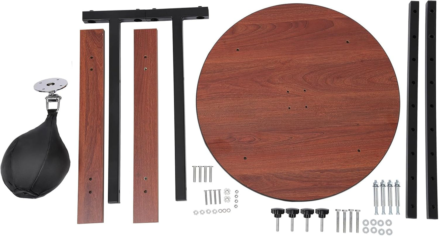 Heavy Duty Wall-Mounted Speed Bag Platform Kit, 220lbs Capacity Adjustable Height (5-Position) with PU Speed Ball - Professional Boxing Training Equipment for Home Gym, Boxing & Martial Arts