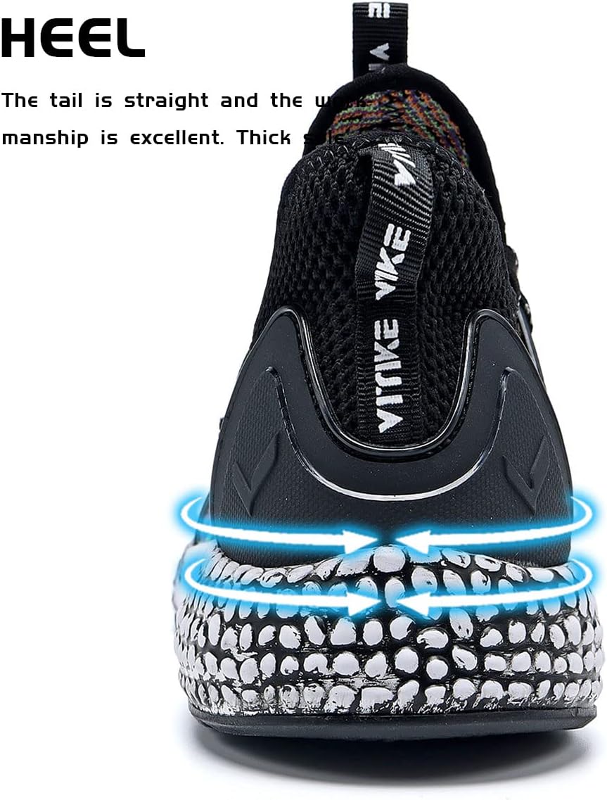 WETIKE Boy's Shoes Mesh Slip on Lightweight Running Sneakers