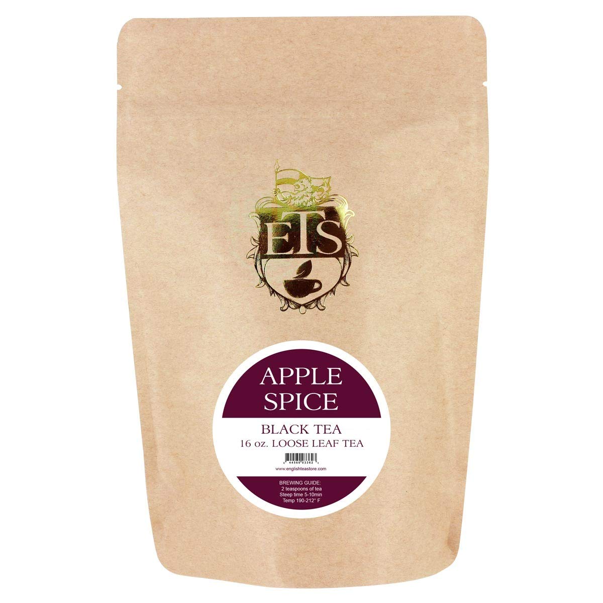 English Tea Store Loose Leaf, Apple Spice Flavored Black Tea Pouches - 4oz, 4 Ounce