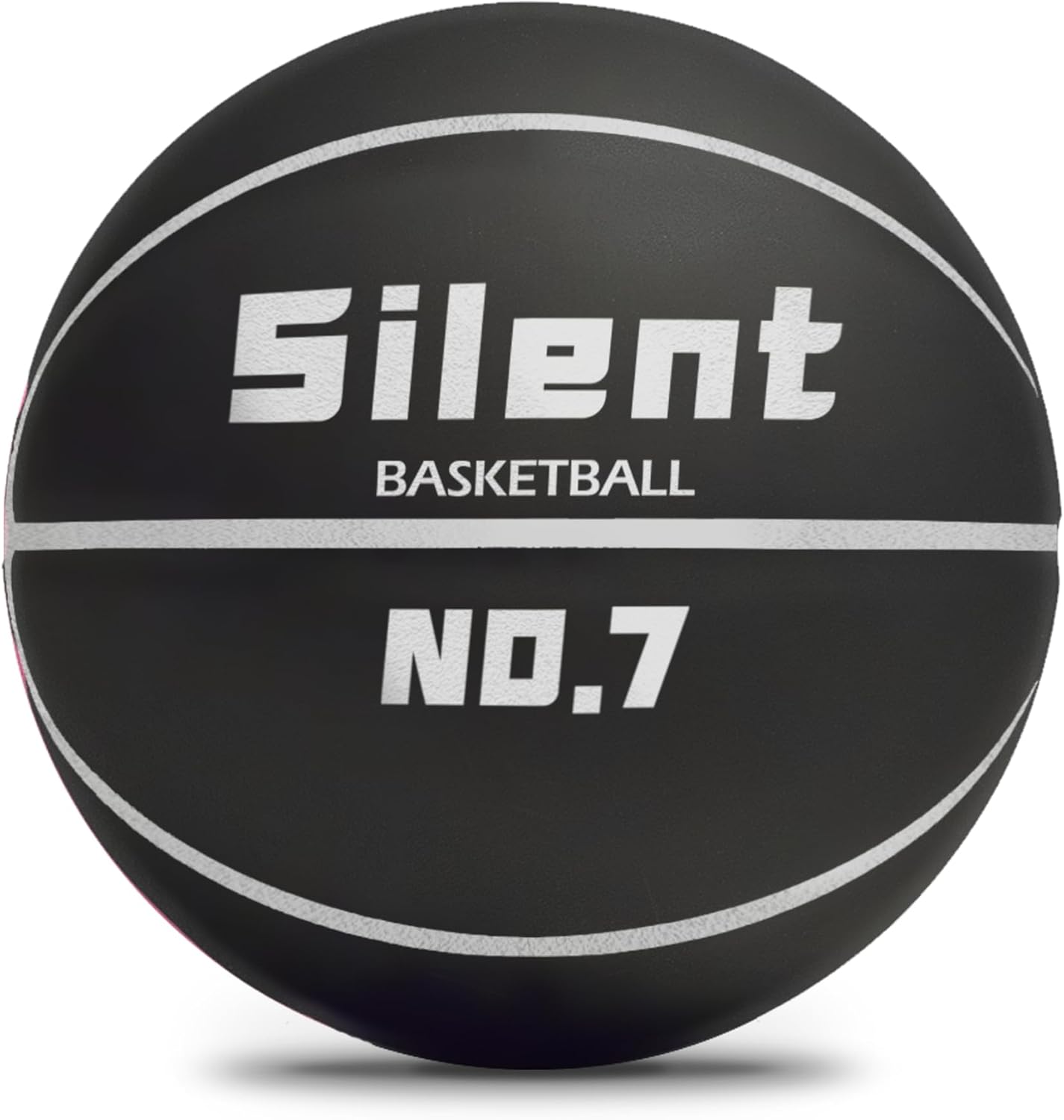 2025 Upgraded Silent Basketball Size 7 - Indoor Noiseless Airless Foam Basketball, Quiet Dribble Dream Training Ball with Soft Soundless Bounce-Pink