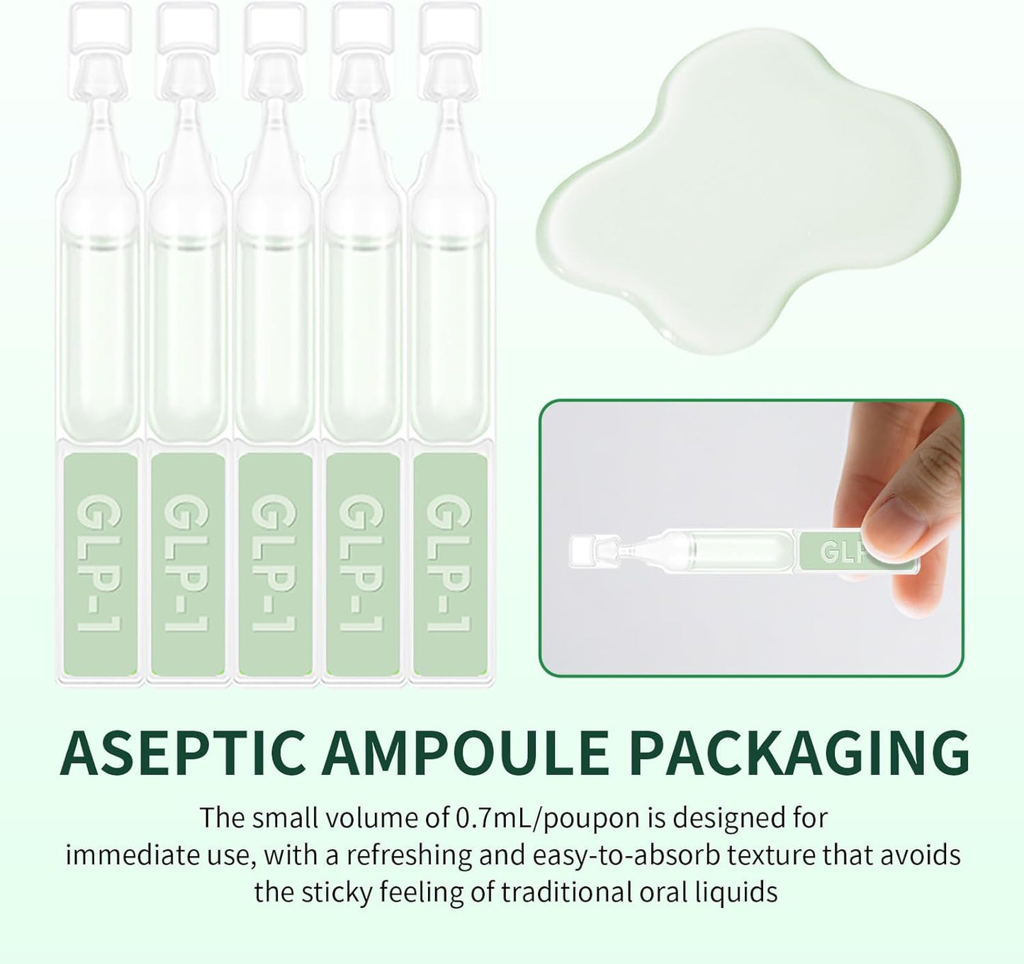 New GLP-1 Supplement Oral Solution, Advanced Diet Drops for Women and Men - Fast and Easy to Use (10 Packs - 1 Box)