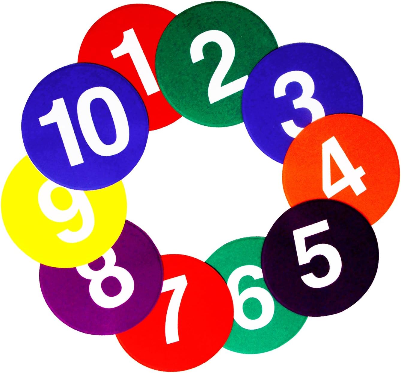 9 Inch Poly Spots, 10/24 PCS Anti-Slip Spot Markers Floor Spots, Waterproof Flat Filed Cones Poly Dots for Agility Drills, Basketball, Football Training, Sport Activities and Exercise