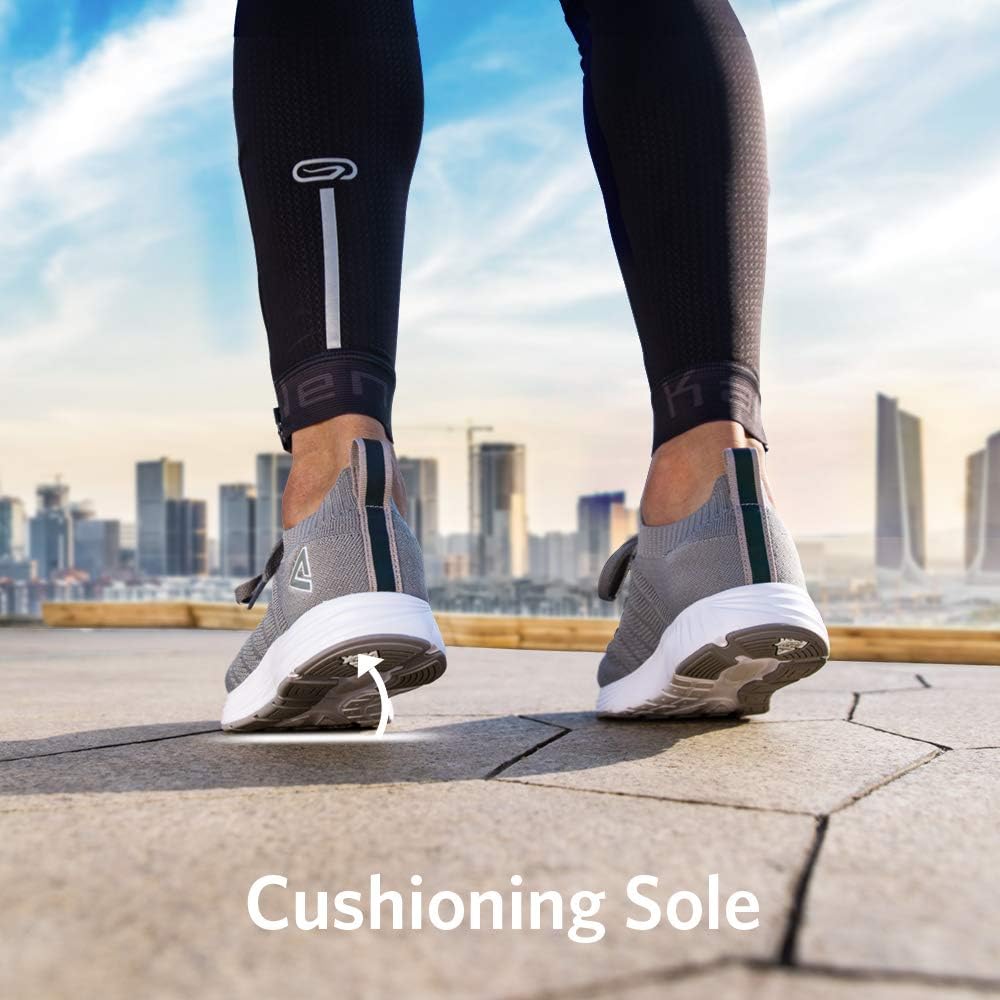 PEAK Mens Lightweight Walking Shoes Comfortable Slip On Sports Sneakers for Tennis, Gym, Running, Casual Workout