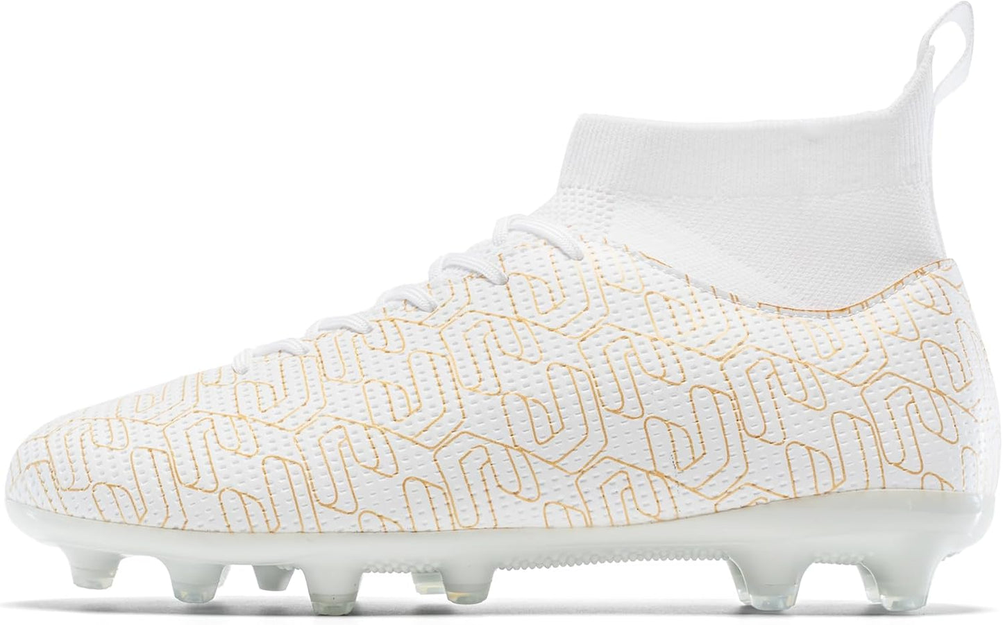 Kids Soccer Cleats Boys Youth Firm Groud Cleats for Girls High Top Trainning Football Shoes AG/FG